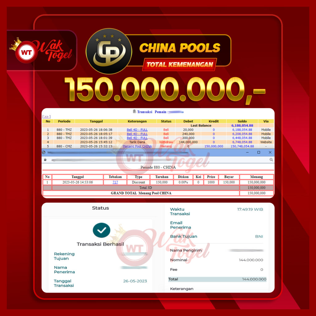 BUKTI PEMBAYARAN CHINA WAKTOGEL