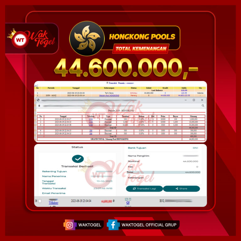 BUKTI PEMBAYARAN HONGKONG WAKTOGEL