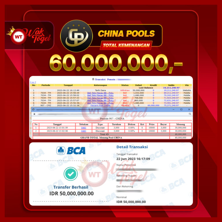 BUKTI PEMBAYARAN CHINA WAKTOGEL