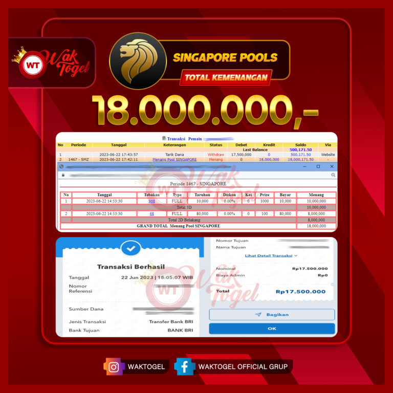 BUKTI PEMBAYARAN SINGAPORE WAKTOGEL