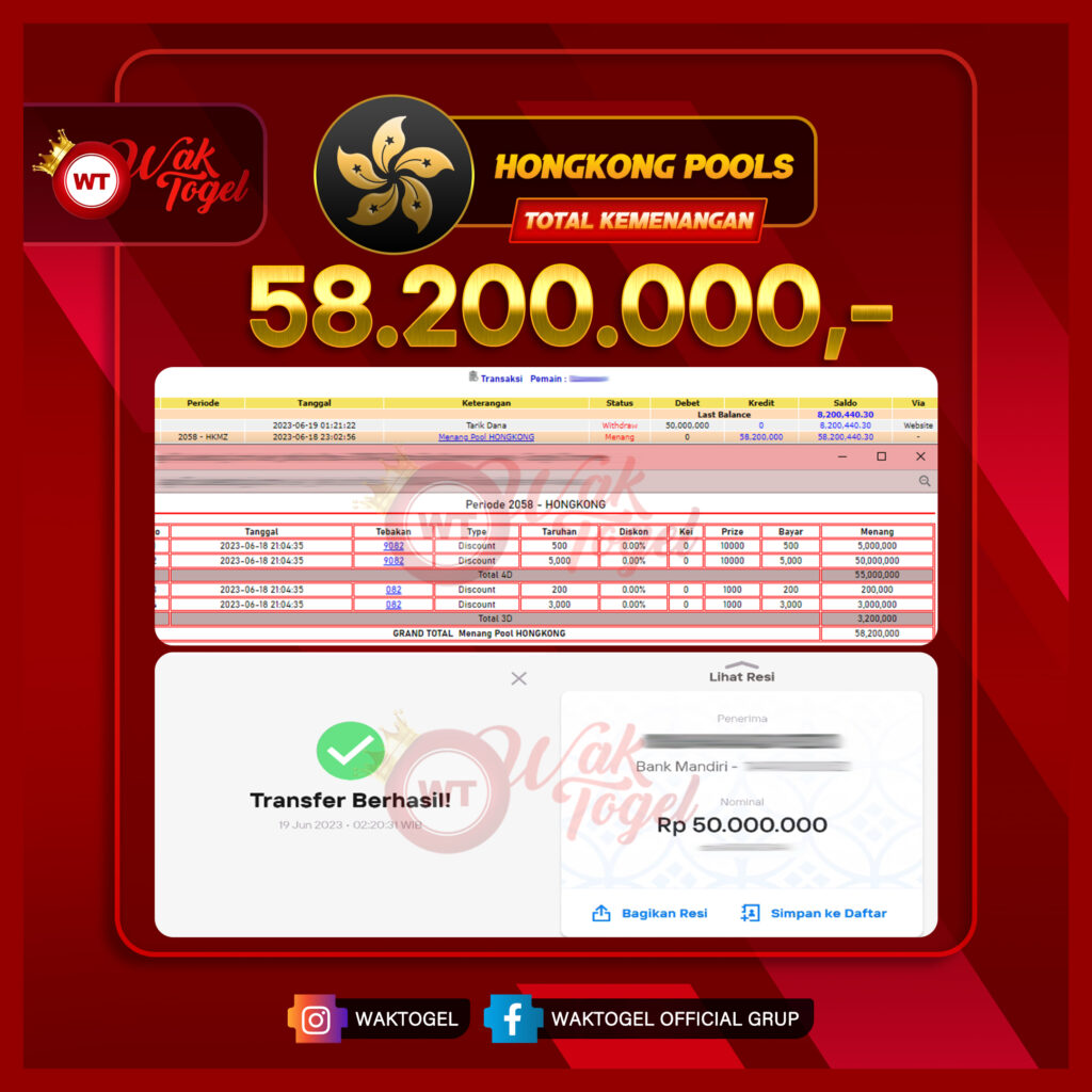 BUKTI PEMBAYARAN HONGKONG WAKTOGEL