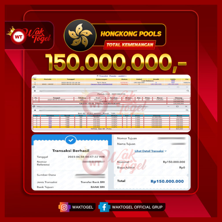 BUKTI PEMBAYARAN HONGKONG WAKTOGEL