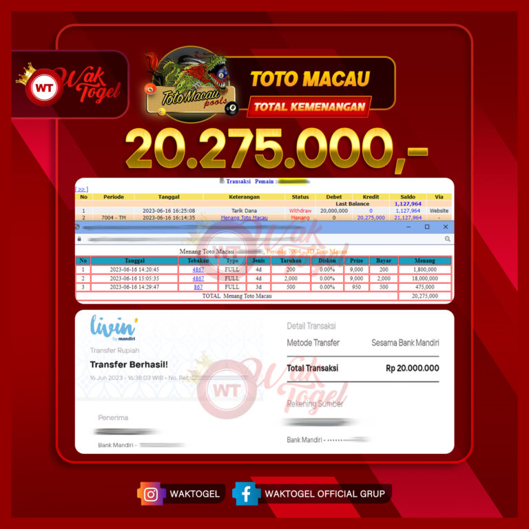 BUKTI PEMBAYARAN TOTOMACAU WAKTOGEL