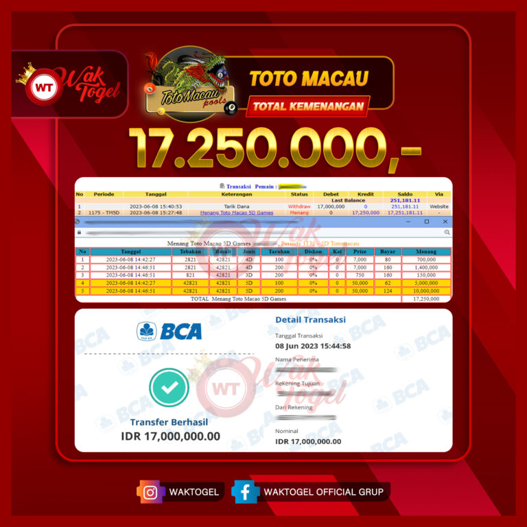 BUKTI PEMBAYARAN TOTOMACAU WAKTOGEL