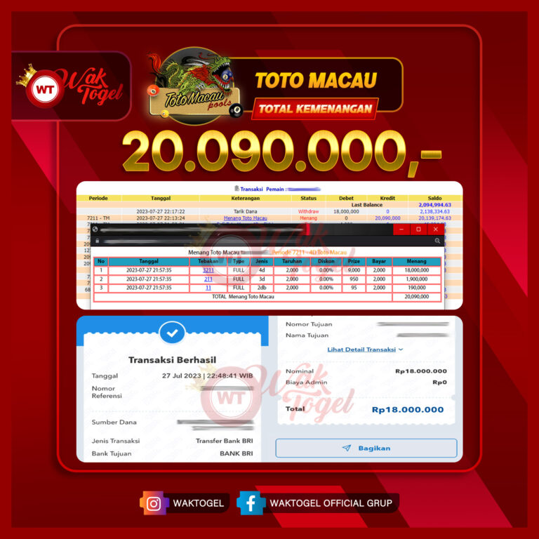 BUKTI PEMBAYARAN TOTOMACAU WAKTOGEL