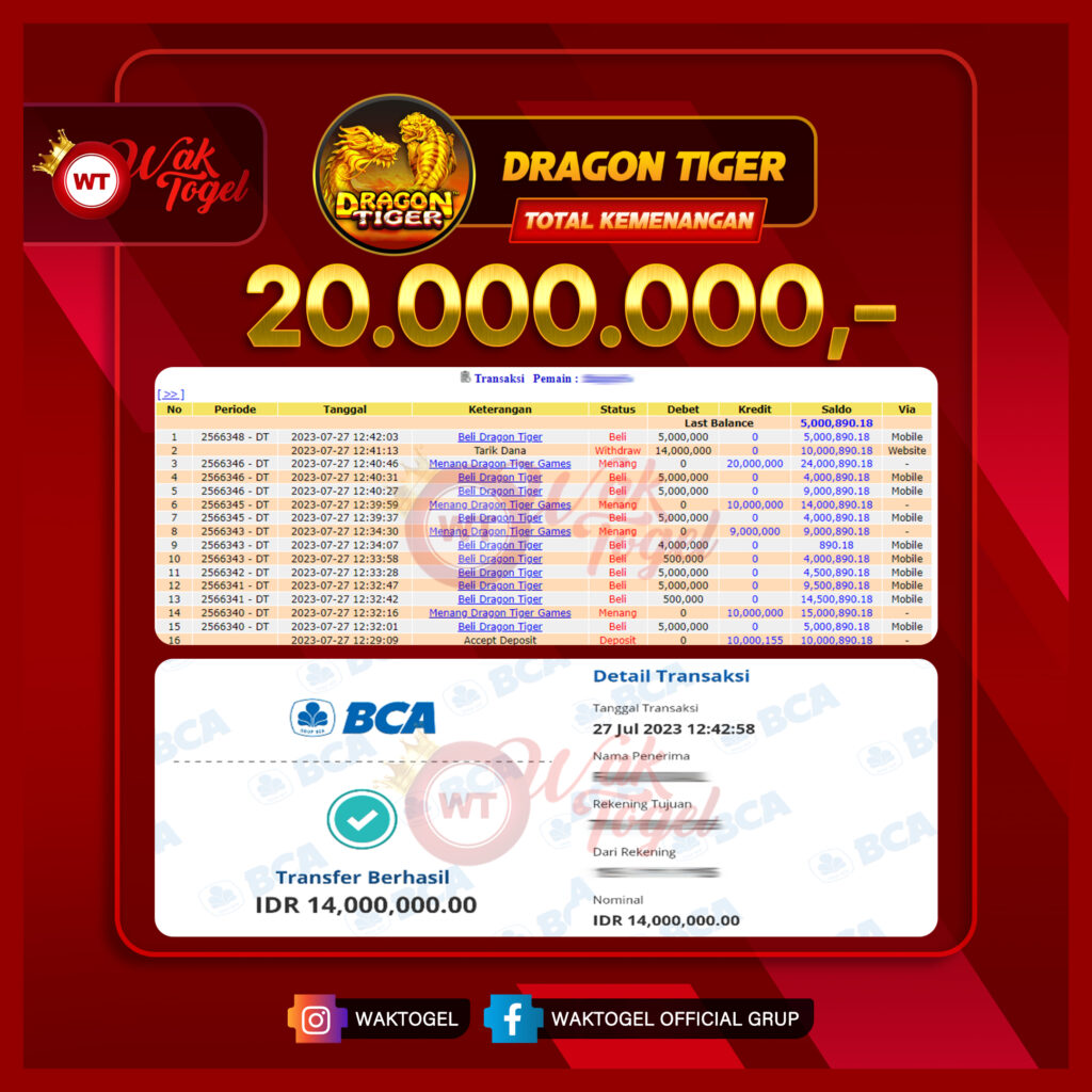 BUKTI PEMBAYARAN CASINO WAKTOGEL