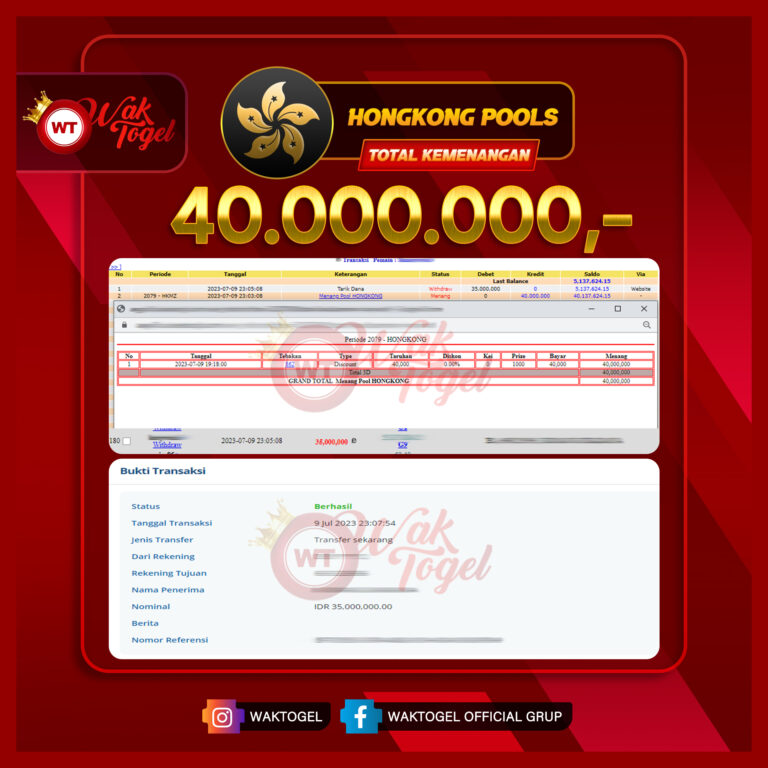 BUKTI PEMBAYARAN HONGKONG WAKTOGEL