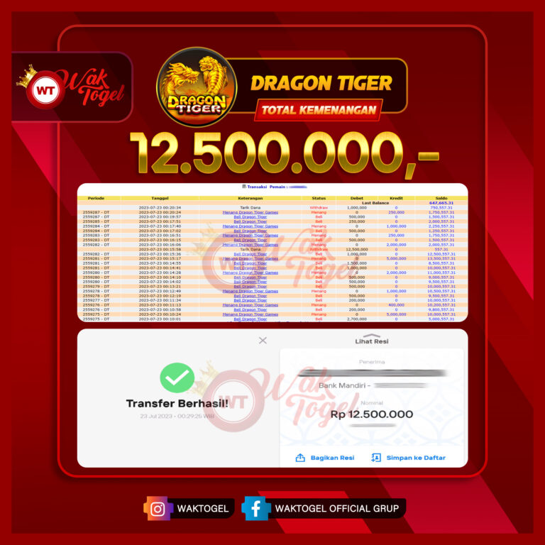 BUKTI PEMBAYARAN CASINO WAKTOGEL