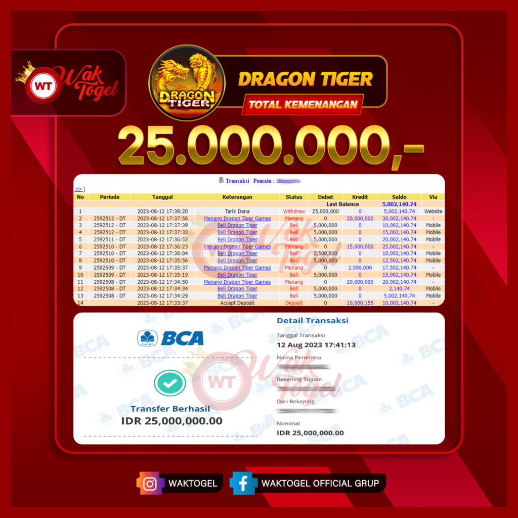 BUKTI PEMBAYARAN CASINO WAKTOGEL