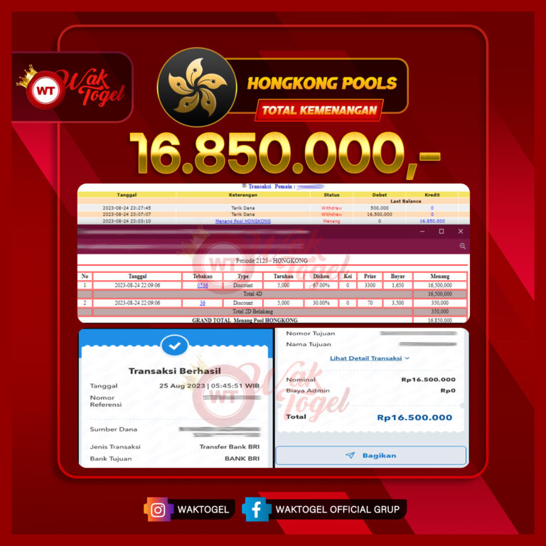 BUKTI PEMBAYARAN HONGKONG WAKTOGEL