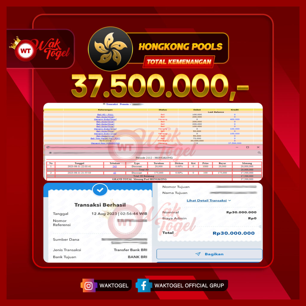 BUKTI PEMBAYARAN HONGKONG WAKTOGEL