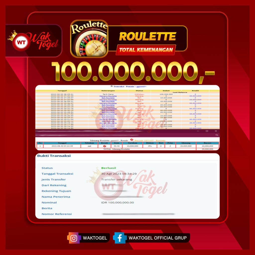 BUKTI PEMBAYARAN ROULETTE WAKTOGEL