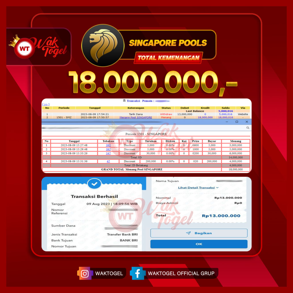 BUKTI PEMBAYARAN SINGAPORE WAKTOGEL