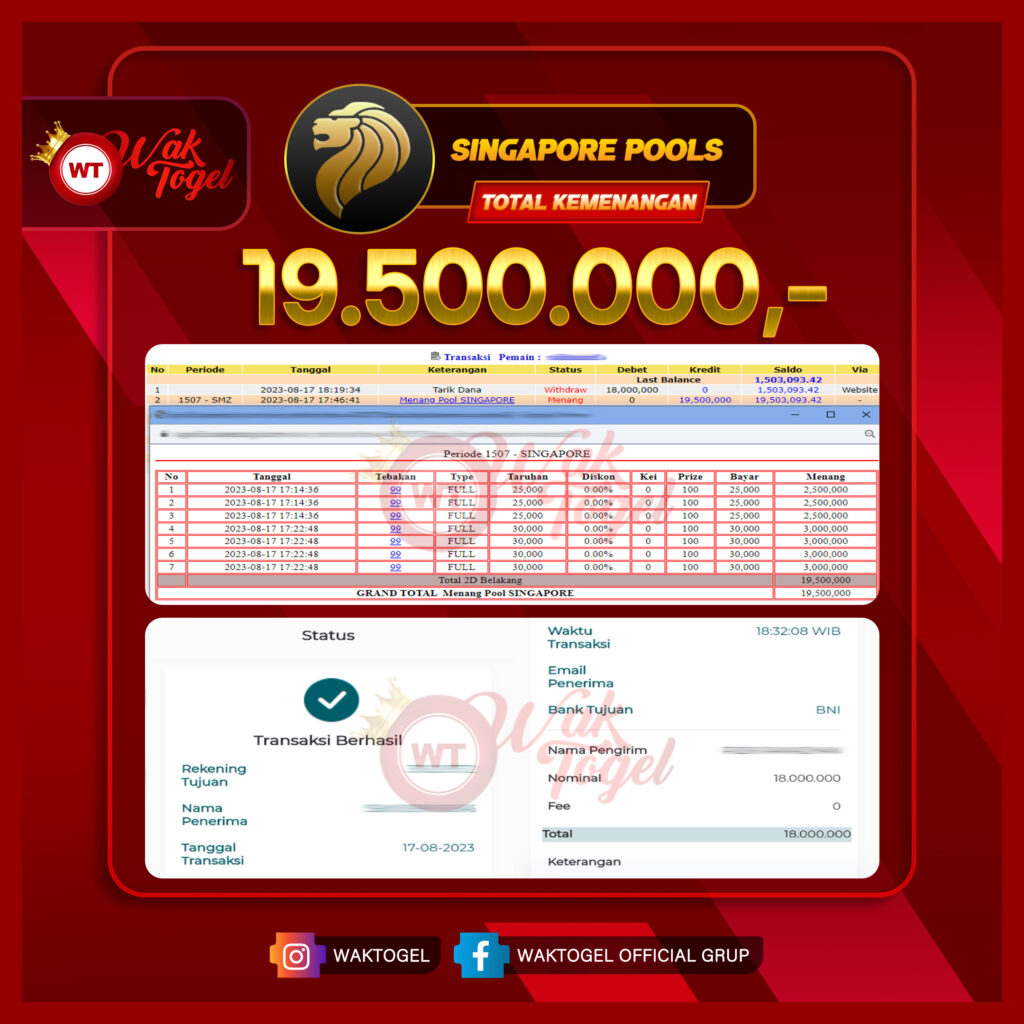 BUKTI PEMBAYARAN SINGAPORE WAKTOGEL