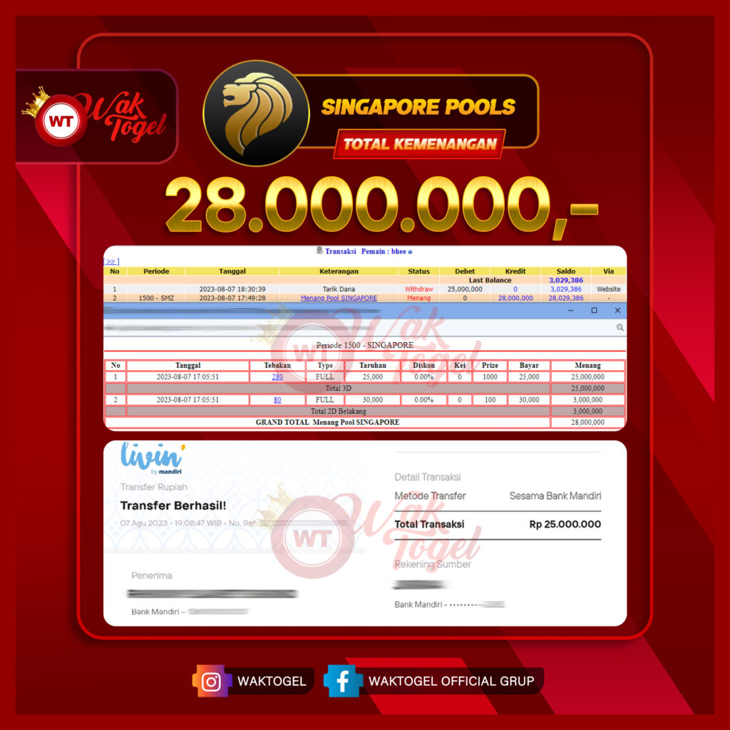 BUKTI PEMBAYARAN SINGAPORE WAKTOGEL