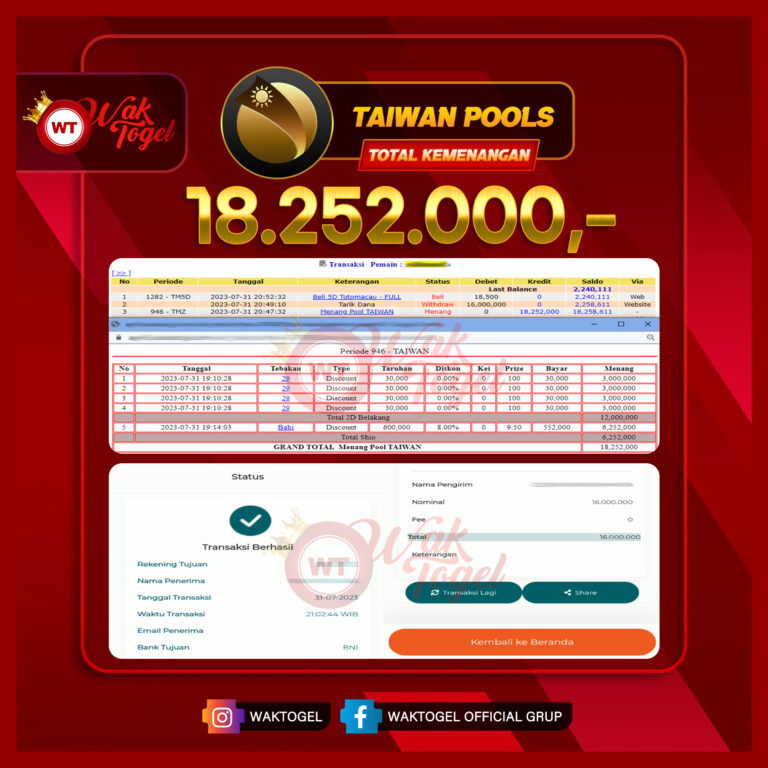 BUKTI PEMBAYARAN TAIWAN WAKTOGEL