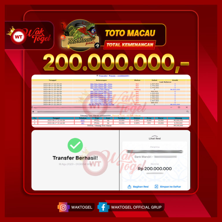 BUKTI PEMBAYARAN TOTOMACAU WAKTOGEL