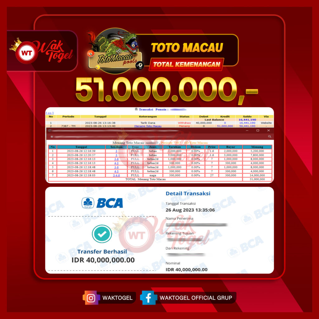 BUKTI PEMBAYARAN TOTOMACAU WAKTOGEL