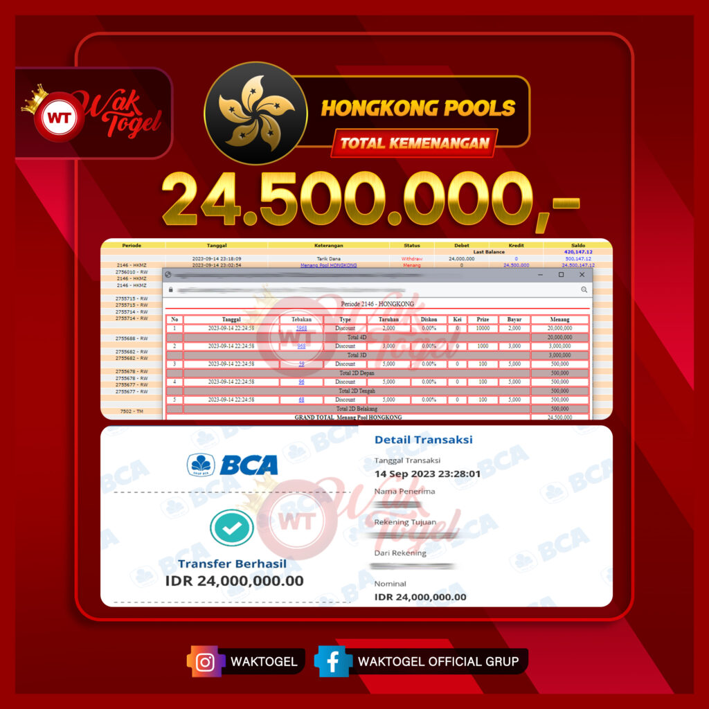 BUKTI PEMBAYARAN HONGKONG WAKTOGEL