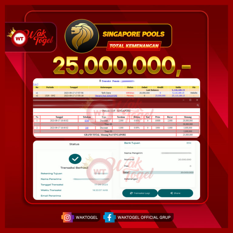 BUKTI PEMBAYARAN SINGAPORE WAKTOGEL