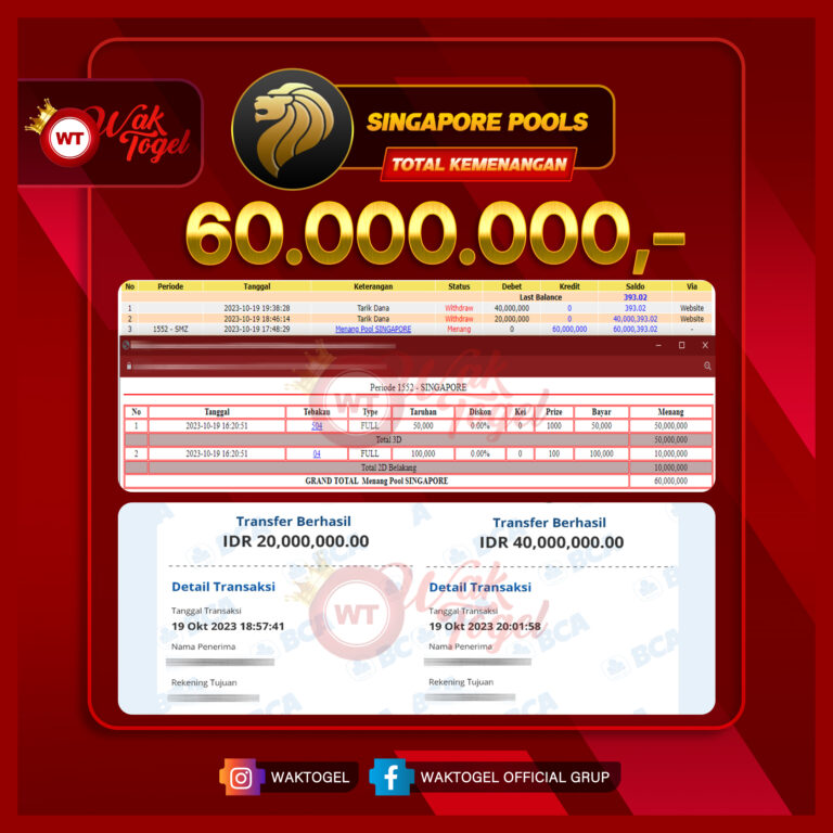 BUKTI PEMBAYARAN SINGAPORE WAKTOGEL