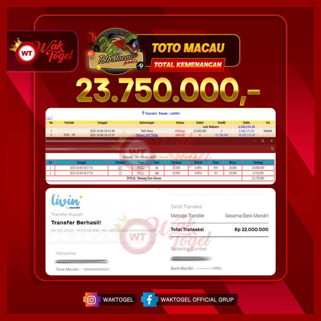 BUKTI PEMBAYARAN TOTOMACAU WAKTOGEL