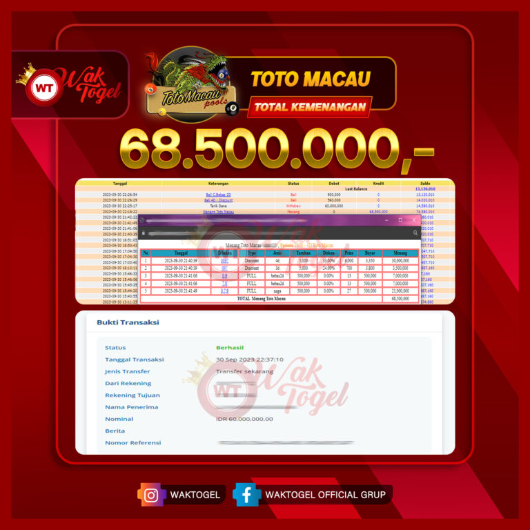 BUKTI PEMBAYARAN TOTOMACAU WAKTOGEL