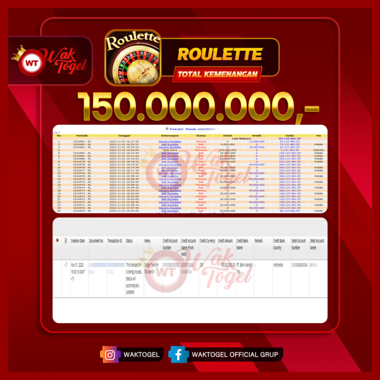 BUKTI PEMBAYARAN ROULETTE WAKTOGEL