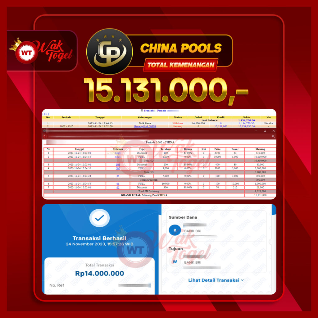 BUKTI PEMBAYARAN CHINA WAKTOGEL