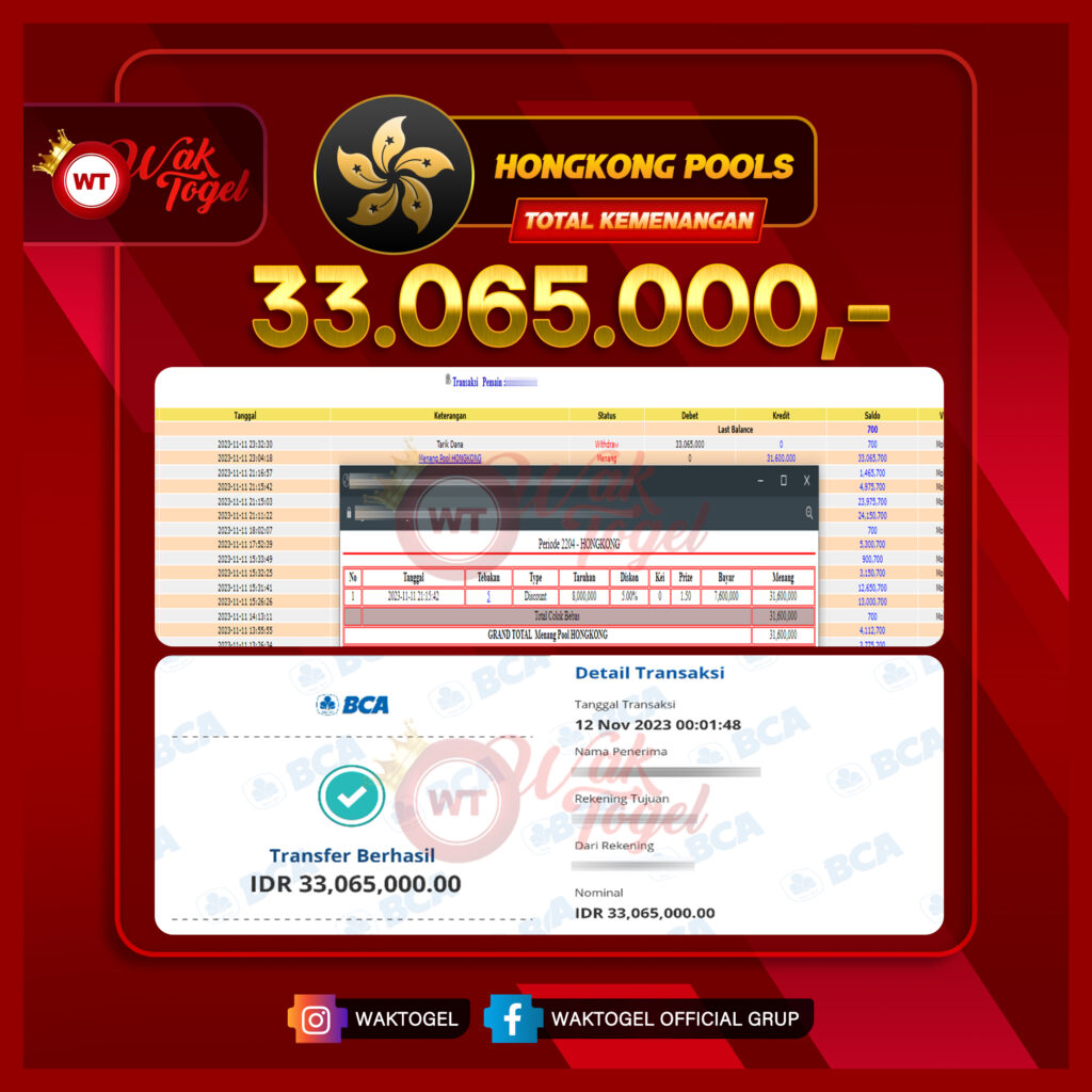 BUKTI PEMBAYARAN HONGKONG WAKTOGEL