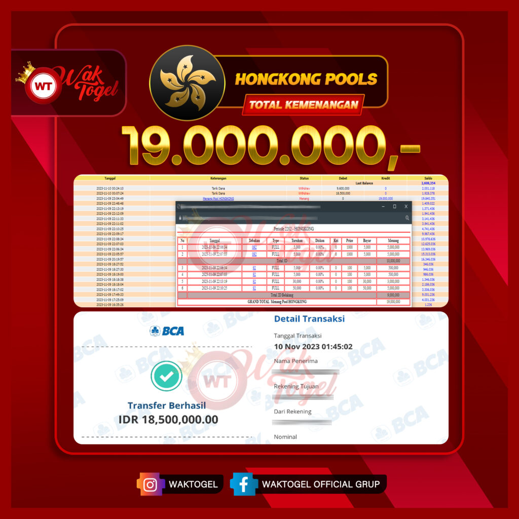 BUKTI PEMBAYARAN HONGKONG WAKTOGEL