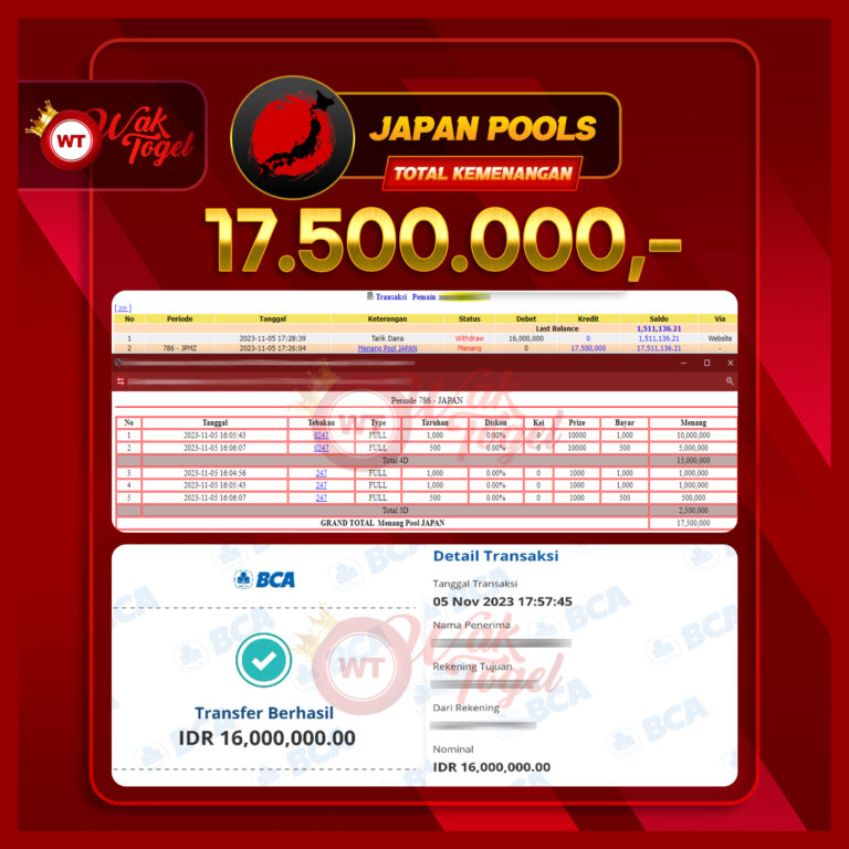 BUKTI PEMBAYARAN JAPAN WAKTOGEL