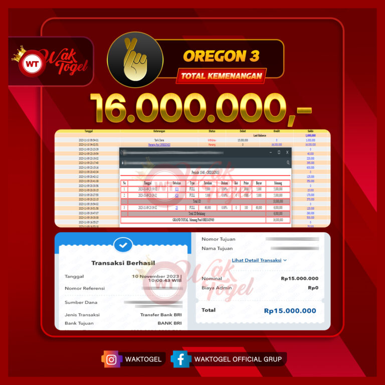 BUKTI PEMBAYARAN OREGON WAKTOGEL