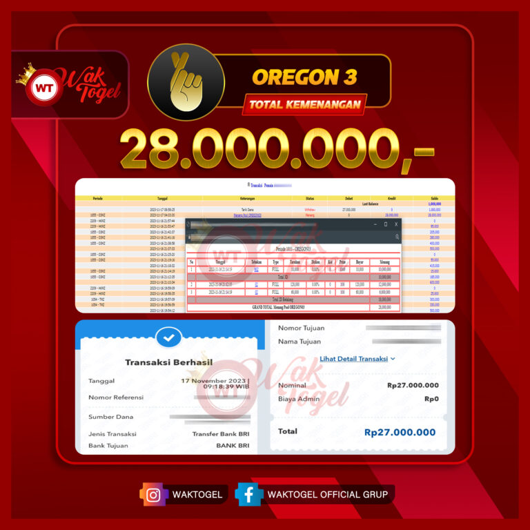 BUKTI PEMBAYARAN OREGON WAKTOGEL