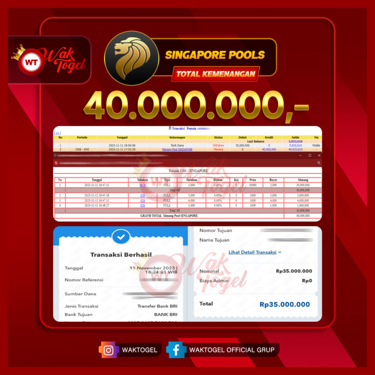 BUKTI PEMBAYARAN SINGAPORE WAKTOGEL