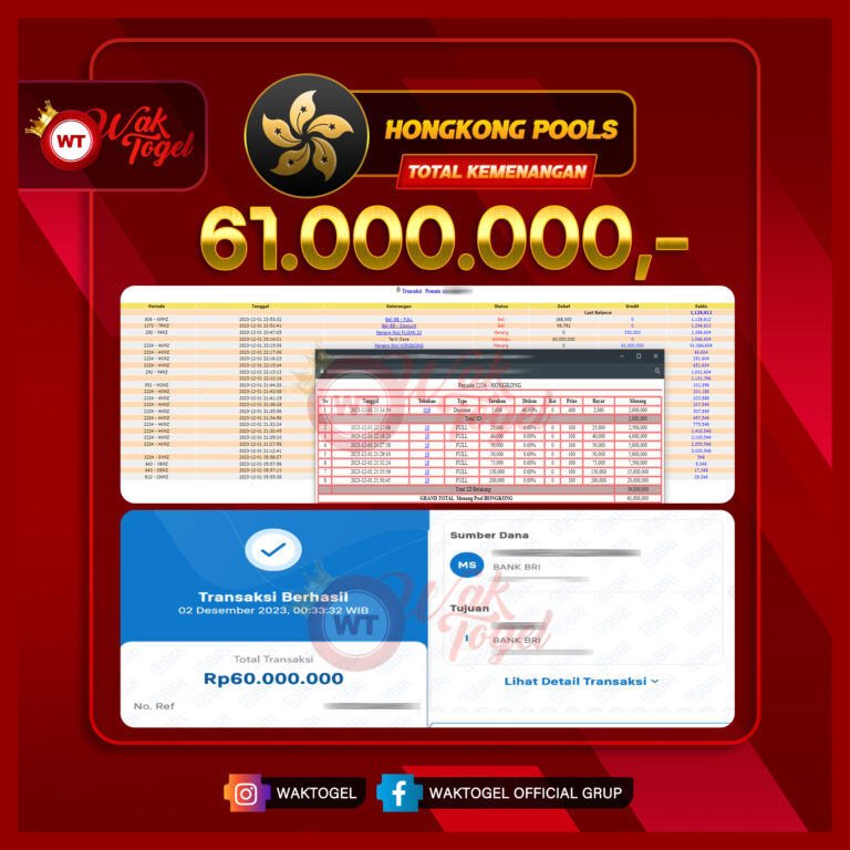 BUKTI PEMBAYARAN HONGKONG WAKTOGEL