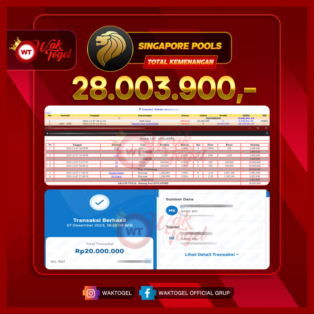 BUKTI PEMBAYARAN SINGAPORE WAKTOGEL