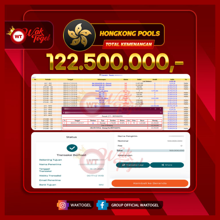 BUKTI PEMBAYARAN HONGKONG WAKTOGEL