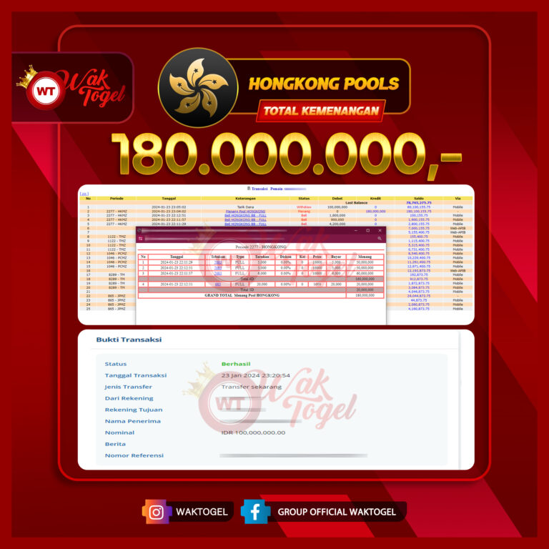 BUKTI PEMBAYARAN HONGKONG WAKTOGEL