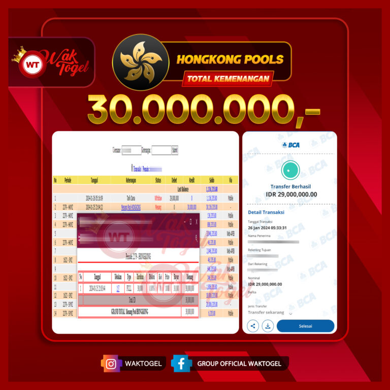 BUKTI PEMBAYARAN HONGKONG WAKTOGEL