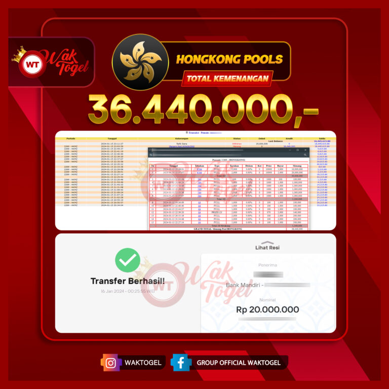 BUKTI PEMBAYARAN HONGKONG WAKTOGEL