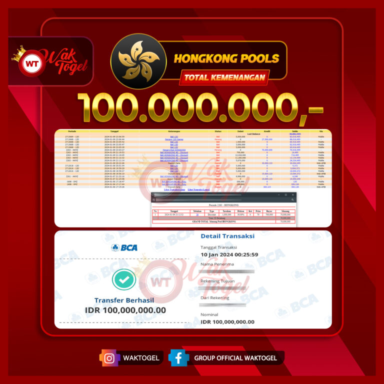 BUKTI PEMBAYARAN HONGKONG WAKTOGEL