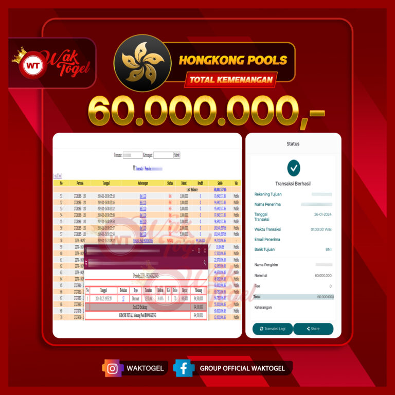 BUKTI PEMBAYARAN HONGKONG WAKTOGEL