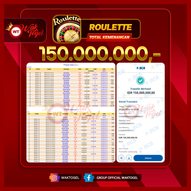 BUKTI PEMBAYARAN ROULETTE WAKTOGEL