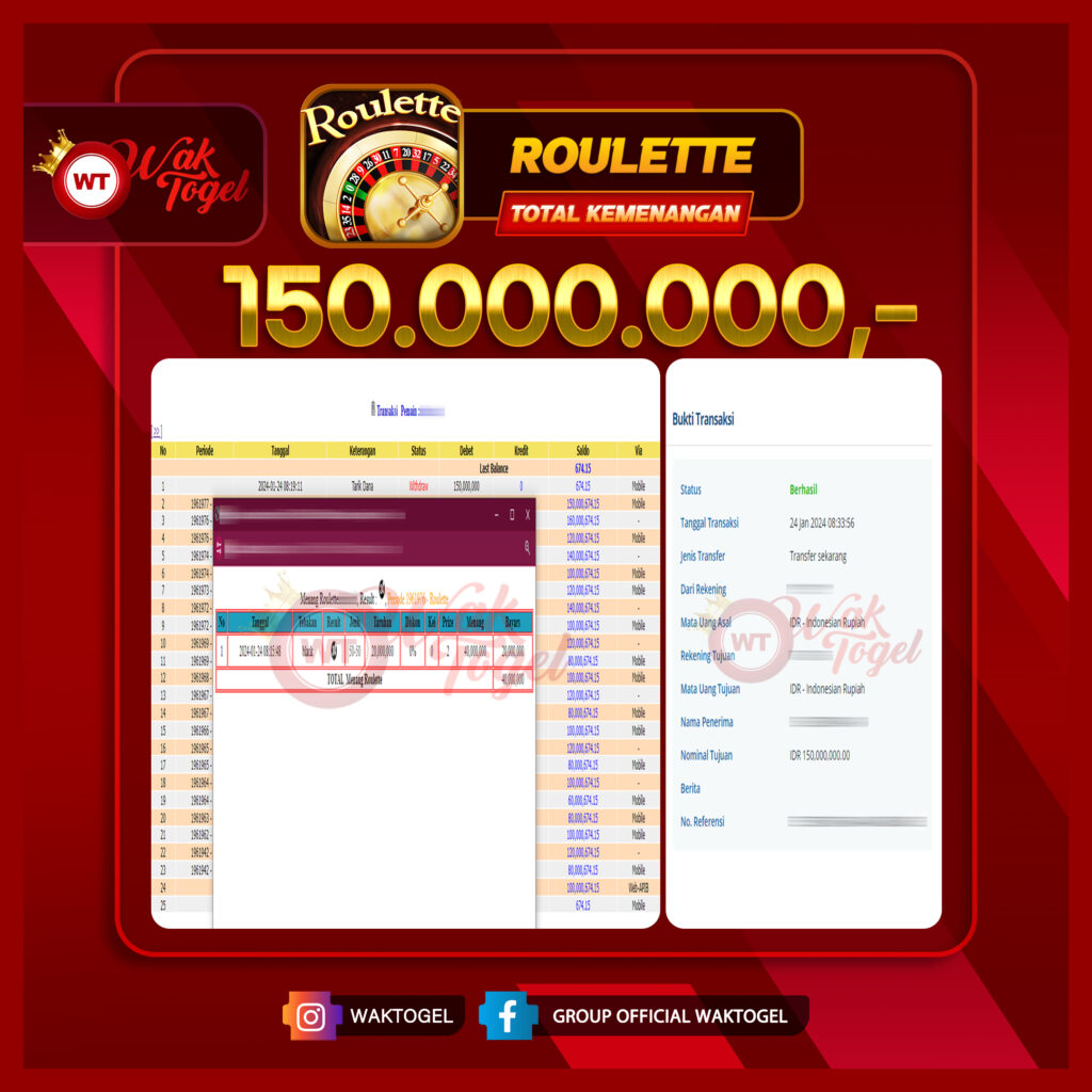 BUKTI PEMBAYARAN ROULETTE WAKTOGEL