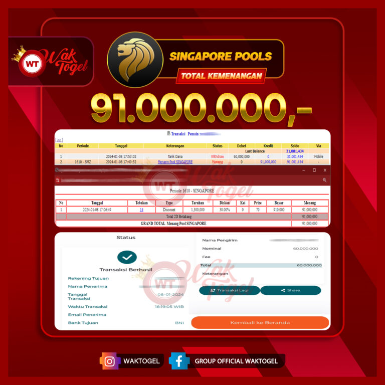 BUKTI PEMBAYARAN SINGAPORE WAKTOGEL