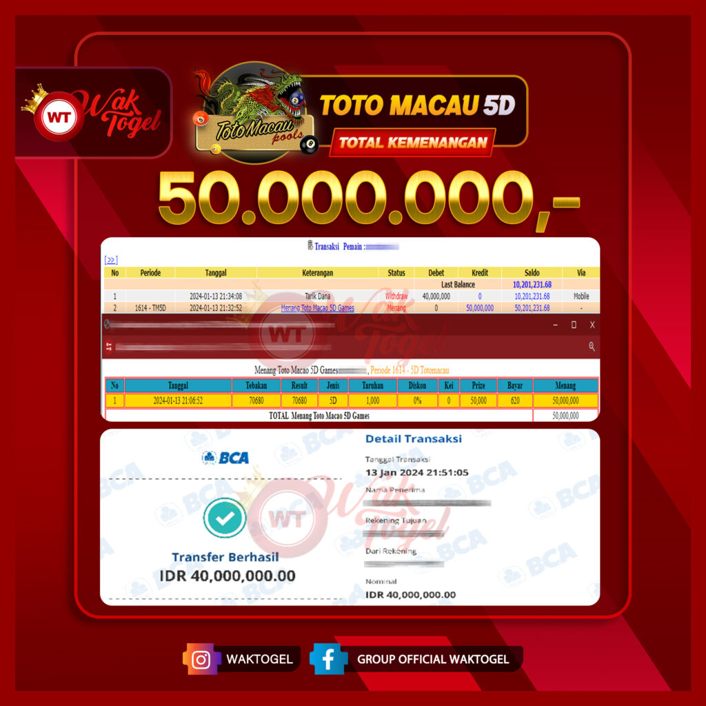 BUKTI PEMBAYARAN TOTOMACAU WAKTOGEL