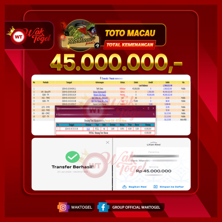 BUKTI PEMBAYARAN TOTOMACAU WAKTOGEL