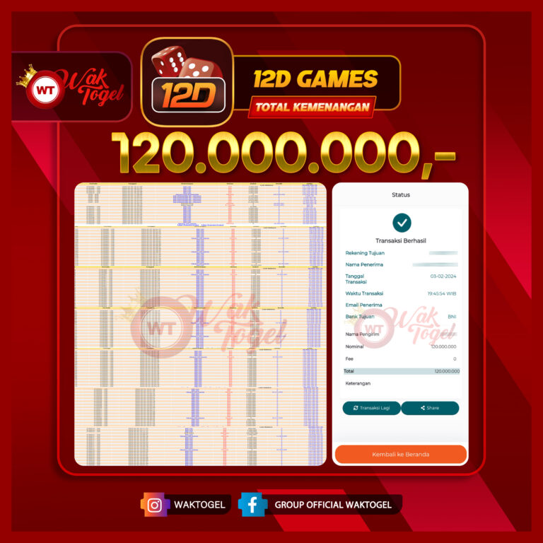 BUKTI PEMBAYARAN 12D GAMES WAKTOGEL