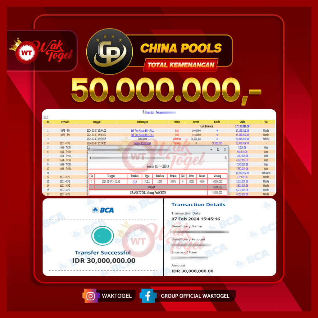 BUKTI PEMBAYARAN CHINA WAKTOGEL